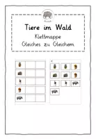Vorschau - Fördermaterial/Inklusion - Klettmappe: Tiere im Wald - Gleiches zu Gleichem - Deckblatt
