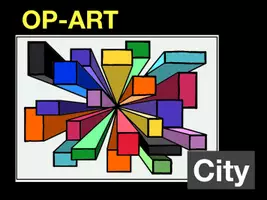 Vorschau - Stundenentwürfe - KUNST Schritt für Schritt: Op-Art City + Zeichenvideo (Buntstift-/Filzstiftzeichnung)) - Seite 1