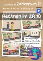 Vorschau - Spiele - Mathematik: Plusaufgaben im Zahlenraum 10 Autorennen - Deckblatt
