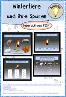 Vorschau - Interaktives Material - Tierspuren im Winter - interaktives PDF - Deckblatt