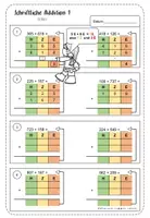Vorschau - Arbeitsblätter - Schriftliche Addition (mit und ohne Übertrag) - Bundle - Deckblatt