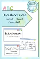 Vorschau - Arbeitsblätter - Kartei: Buchstabensuche 1 Klasse 1 - Grundschrift - Deckblatt