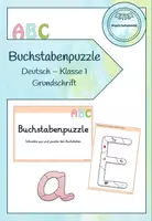 Vorschau - Arbeitsblätter - Buchstabenpuzzle Klasse 1 - Grundschrift - Deckblatt