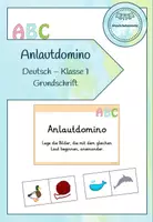 Vorschau - Spiele - Anlautdomino Klasse 1 - Grundschrift - Deckblatt