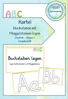 Vorschau - Arbeitsblätter - Buchstaben mit Muggelsteinen legen Klasse 1 - Grundschrift - Deckblatt