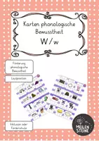 Vorschau - Fördermaterial/Inklusion - Karten zur phonologische Bewusstheit W/w - Deckblatt