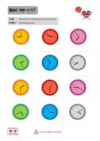 Vorschau - Arbeitsblätter - What time is it? - Uhrzeit aufschreiben - Deckblatt