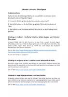 Vorschau - Arbeitsblätter - it´s challenge-time - Distanzlernen Sport Homeschooling - Deckblatt