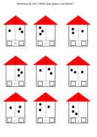 Vorschau - Arbeitsblätter - Arbeitsblätter Rechenhäuser Zahlen 1 - 5 - Deckblatt