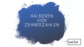 Vorschau - Fördermaterial/Inklusion - Zehnerzahlen halbieren-interaktiv - Deckblatt