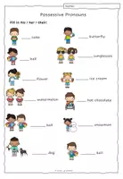Vorschau - Arbeitsblätter - Possessive Adjectives Grammar & Story Walk Materialpaket - Seite 3