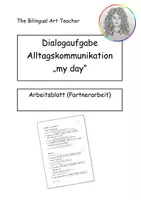 Vorschau - Arbeitsblätter - Dialogaufgabe Partnerarbeit Alltagskommunikation My Day - Deckblatt