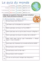 Vorschau - Arbeitsblätter - AB Le quiz du monde - Seite 2