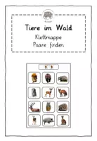 Vorschau - Bildkarten - Klettmappe: Tiere im Wald - Paare finden - Deckblatt