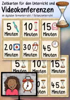 Vorschau - Bildkarten - Zeitkarten für den Videounterricht / Fernunterricht - Deckblatt