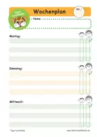 Vorschau - Lehrpläne/Lehrermaterial - Wochenplan - Tigerklasse - individualisierbar - Seite 1