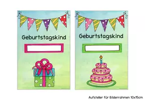 Vorschau - Bildkarten - Geburtstag Set: Wimpel, Aufsteller, Grußkarten, Würfelvorlagen - Seite 2
