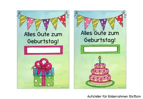 Vorschau - Bildkarten - Geburtstag Set: Wimpel, Aufsteller, Grußkarten, Würfelvorlagen - Seite 3