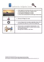 Vorschau - Arbeitsblätter - Rechercheaufgabe Israel/ Judentum - Deckblatt