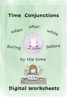Vorschau - Arbeitsblätter - Digital Worksheets Time Conjunctions - Deckblatt