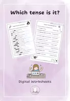 Vorschau - Arbeitsblätter - Digital Worksheets Which Tense is it? Mixed Tenses - Deckblatt