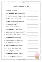 Vorschau - Arbeitsblätter - Which Tense is it? Worksheet Mixed Tenses - Seite 3
