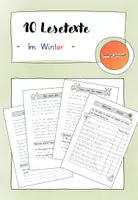 Vorschau - Arbeitsblätter - 10 Lesetexte für die Winterzeit (Version Silbenschrift) - mit Lösungen - Deckblatt