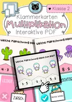 Vorschau - Unterrichtsreihen - Interaktive PDF | Klammerkarten Multiplikation - Deckblatt