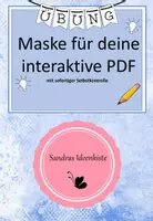 Vorschau - Mal- und Bastelvorlagen - Maske für deine interaktive PDF - Deckblatt