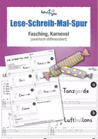 Vorschau - Arbeitsblätter - Mini-Lesespur (Lese-Schreib-Mal-Spur) - Fasching - Deckblatt