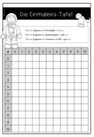 Vorschau - Arbeitsblätter - Meine galaktische Einmaleins-Tafel - Seite 1