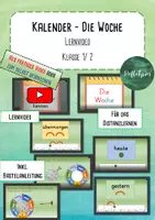 Vorschau - Videos - Kalender - Rund um das Jahr - Erklärvideo "Die Woche" - für das Distanzlernen geeignet - Deckblatt