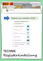 Vorschau - Arbeitsblätter - Registereinteilung im Fach TECHNIK - Deckblatt