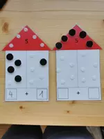 Vorschau - Stationenlernen - Freiarbeitsmaterial Rechenhäuser von 1 - 5 - Deckblatt