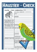 Vorschau - Arbeitsblätter - der Wellensittich Arbeitsblätter für den Sachunterricht Haustiere Check - Deckblatt