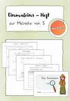 Vorschau - Arbeitsblätter - Einmaleins - Heft: Die Malreihe von 5 unter der Lupe - Deckblatt