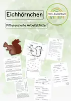 Vorschau - Arbeitsblätter - Eichhörnchen - Deckblatt