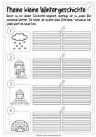 Vorschau - Unterrichtsreihen - Meine kleine Wintergeschichte | Bildergeschichten schreiben - Seite 1
