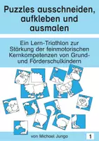 Vorschau - Arbeitsblätter - Die Feinmotorik stärken: Tierpuzzles 1 - Deckblatt