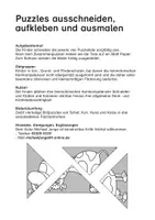 Vorschau - Arbeitsblätter - Die Feinmotorik stärken: Tierpuzzles 1 - Seite 1