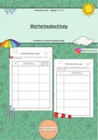 Vorschau - Arbeitsblätter - Beobachtung des Wetters *KOSTENLOS* - Deckblatt
