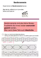 Vorschau - Arbeitsblätter - Bandornamente - Einführung (Fernschul-geeignet) - Deckblatt