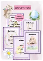 Vorschau - Spiele - Osterwörter raten, Ostern, Spiel - Deckblatt