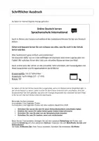 Vorschau - Arbeitsblätter - telc B2 Beschwerde über Online-Unterricht + Musterlösung - Deckblatt
