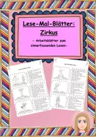 Vorschau - Arbeitsblätter - Lese-Mal-Blätter Zirkus Klasse 1 und 2 - Deckblatt