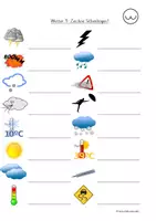 Vorschau - Arbeitsblätter - DaZ-Material zum Wortschatz: "Wetter" - Seite 1