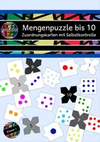 Vorschau - Stationenlernen - Mengen erkennen - Puzzle bis 10 - Deckblatt