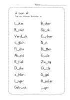 Vorschau - Arbeitsblätter - Ausfüllbare PDF: Arbeitsblatt "ä oder e?" inklusive Lösungsblatt für´s Homeschooling - Deckblatt