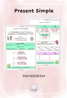 Vorschau - Arbeitsblätter - Merkblätter Present Simple 3 Person S HE/SHE/IT - Deckblatt