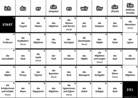 Vorschau - Spiele - Brettspiel: Verben mit Akkusativ und Verben mit Dativ - Deckblatt
